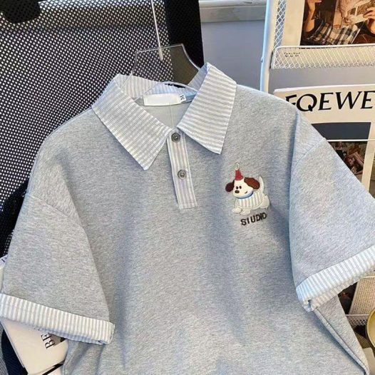 韩系氛围感💯 | 超萌小狗 polo 衫||家人们，挖到一件超绝的 polo 衫，必须来分享！